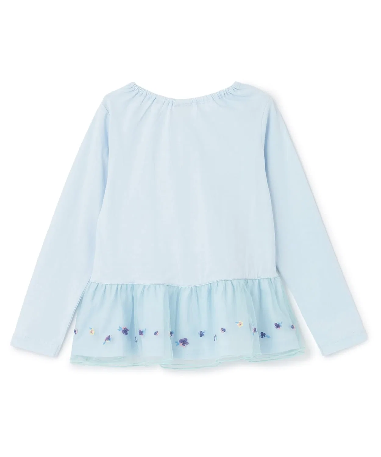 Детская футболка с вышивкой и кружевным низом ANNA SUI mini белая — фото 2