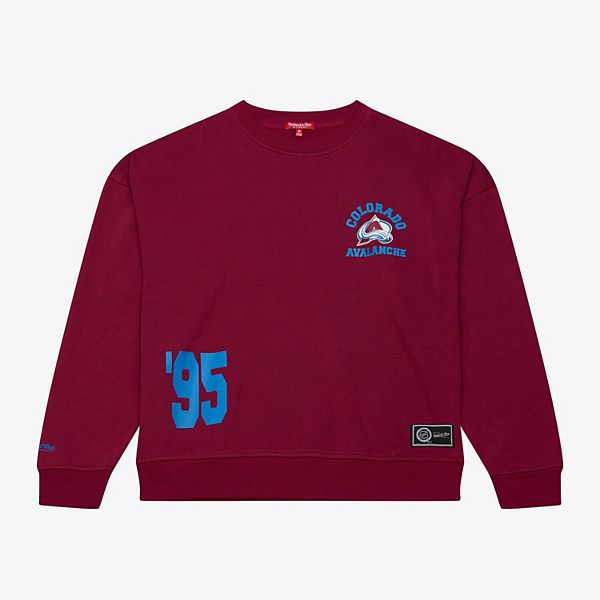 

Женский свитшот Colorado Avalanche цвета марсала Mitchell & Ness