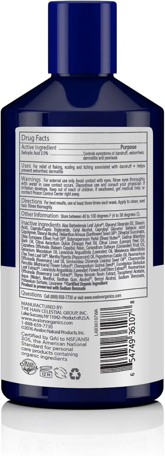 Шампунь против перхоти Active Organics 414 мл Avalon Organics — фото 3