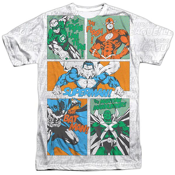 

Футболка justice league of america justice panels Licensed Character