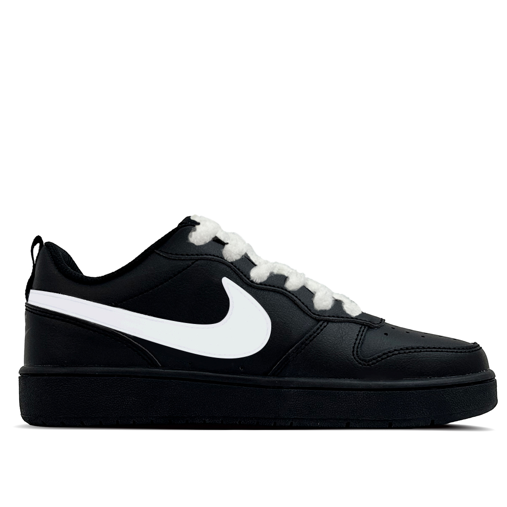 Nike Court Borough Frost's Descent Slip Resistant Abrasion Resistant Low top Kids' Skateboarding Shoes Black Teenagers — фото 3