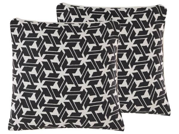 

Подушка Beliani 2 шт ANDIRIN, 45x45x45 см цвет schwarz/creme/weiß