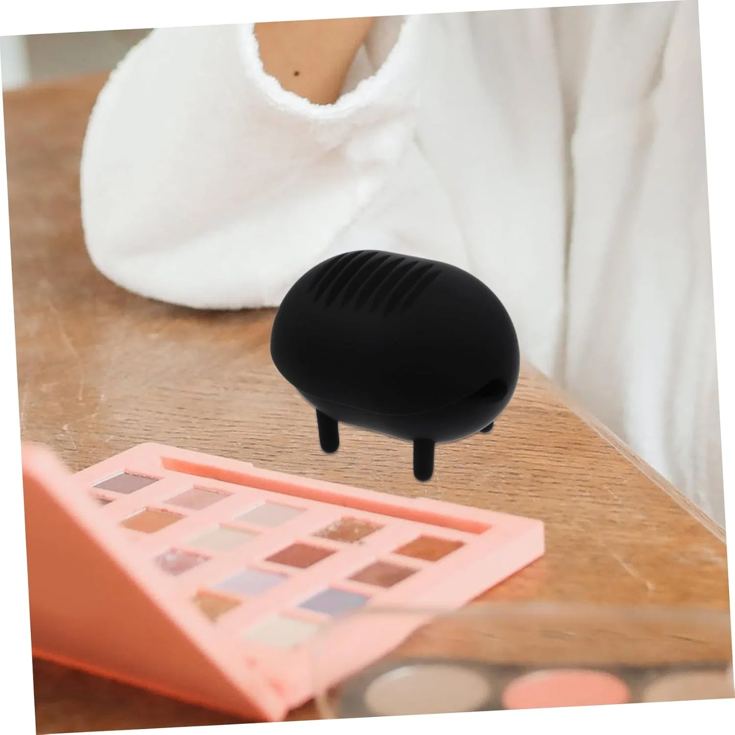 Набор для хранения косметических спонжей Beauty Egg, Gogogmee, 7.5x5 см, черный — фото 4