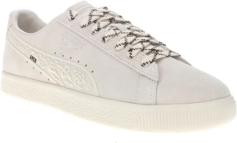 Мужские кроссовки PUMA Wal Neo Renaissance Clyde с шнуровкой, повседневные - белые, белый — фото 2