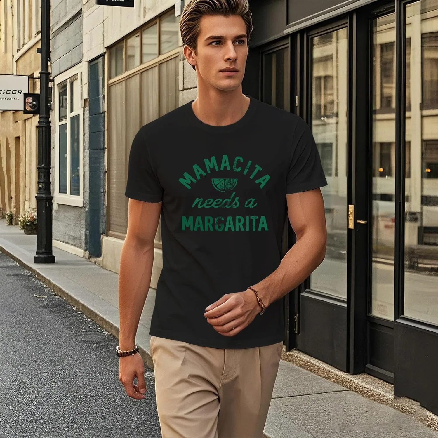 Футболка для женщин MamáCita Needd A Margarita Tee Funny Generic, черный — фото 4