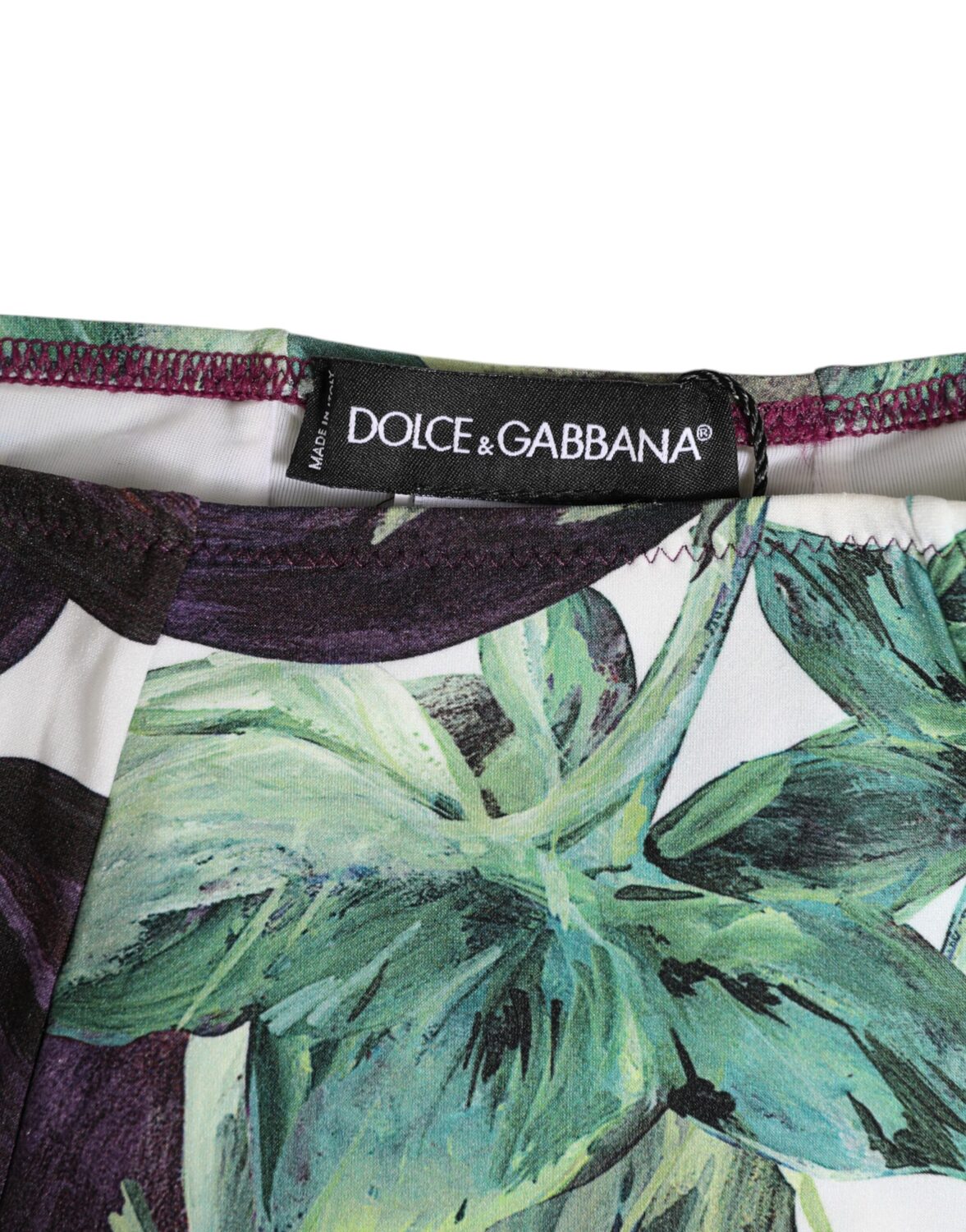 Трусики с высокой талией и принтом «Баклажан» Dolce & Gabbana, мультиколор — фото 2