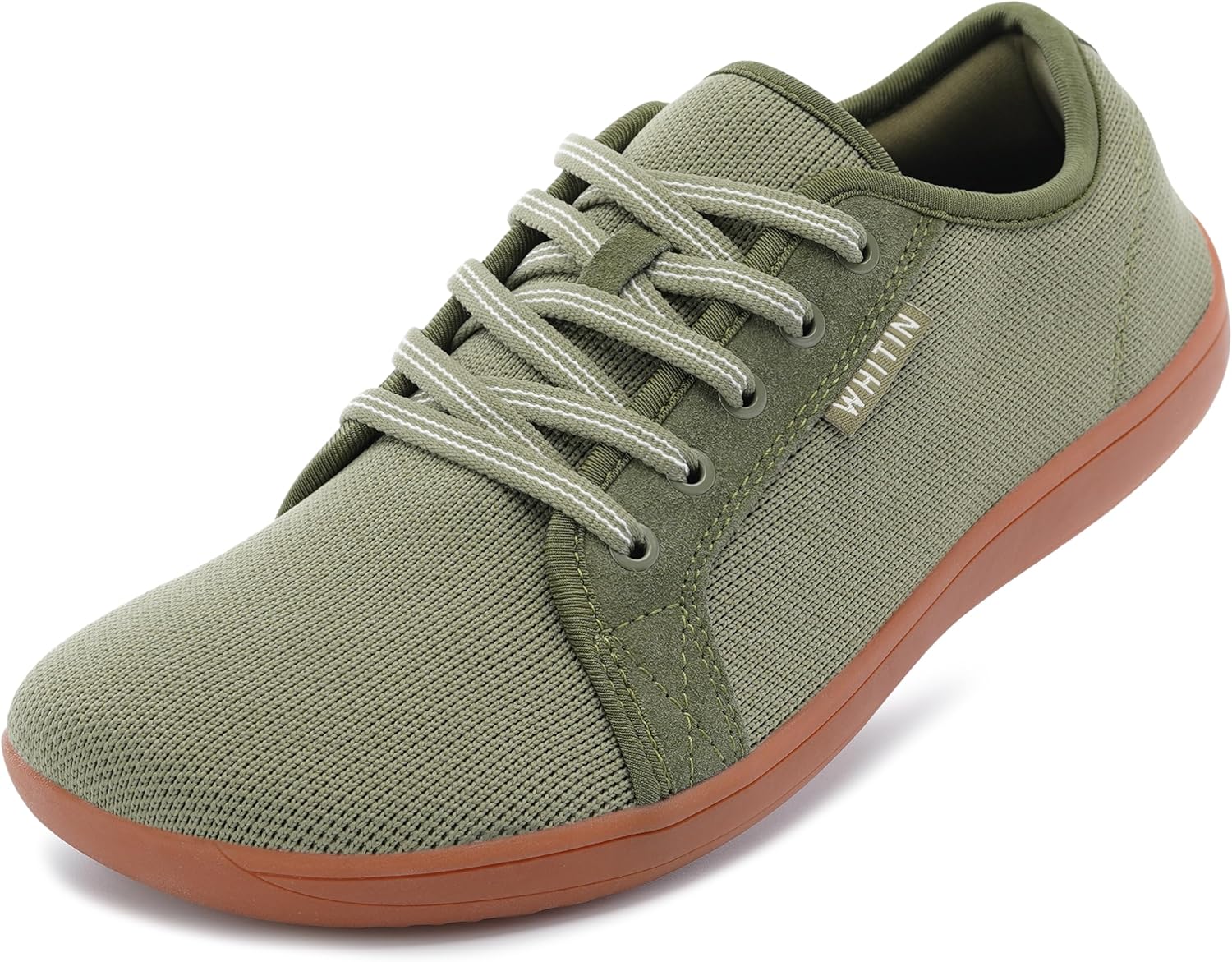 

Мужские минималистичные кроссовки WHITIN с широким носком, Подошва с нулевым перепадом, Максимальный комфорт, зеленый