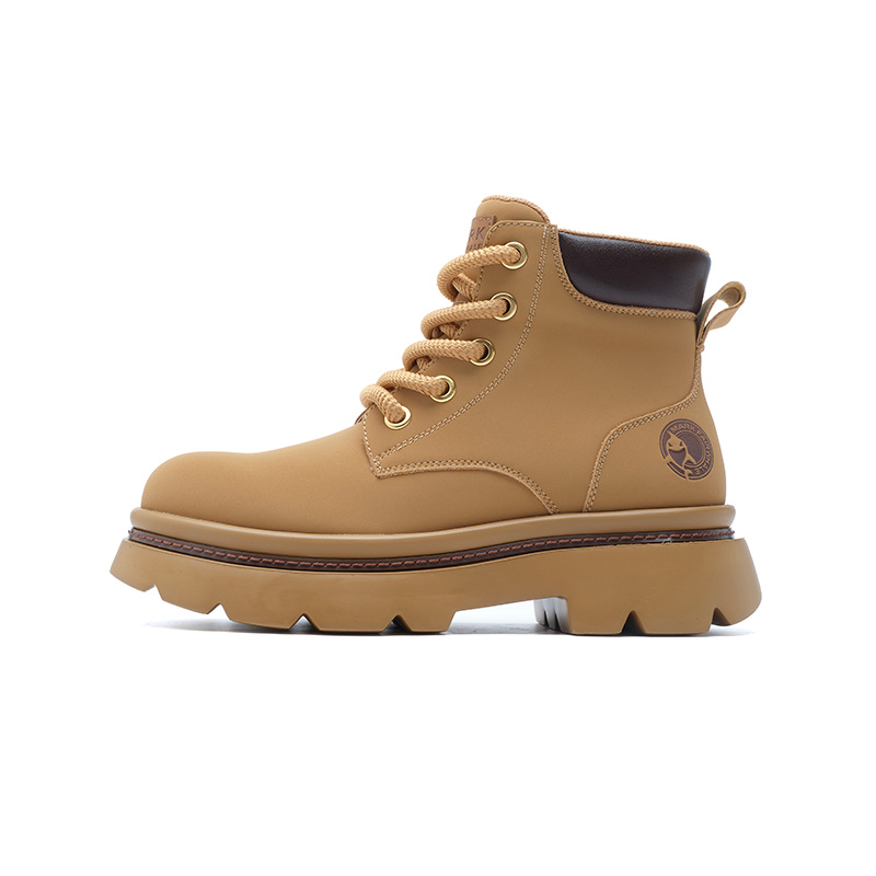 

FAIRWHALE Желтые ботинки Martin Boots 12 см на платформе для мужчин