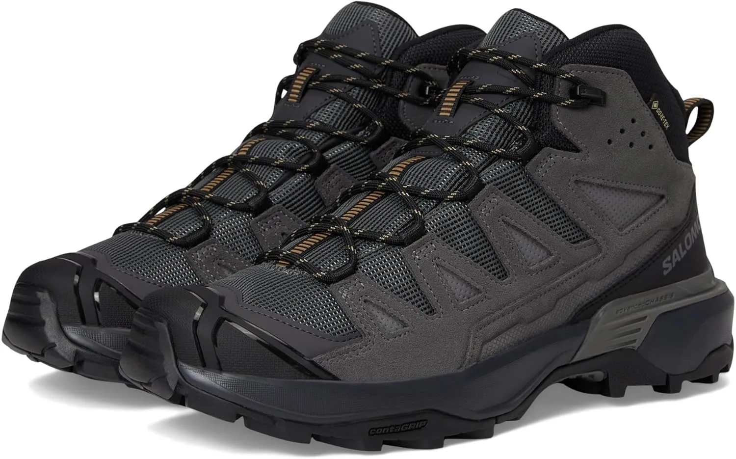Мужские походные кроссовки Salomon X Ultra 360 Leather Mid Gore-Tex Waterproof, серый