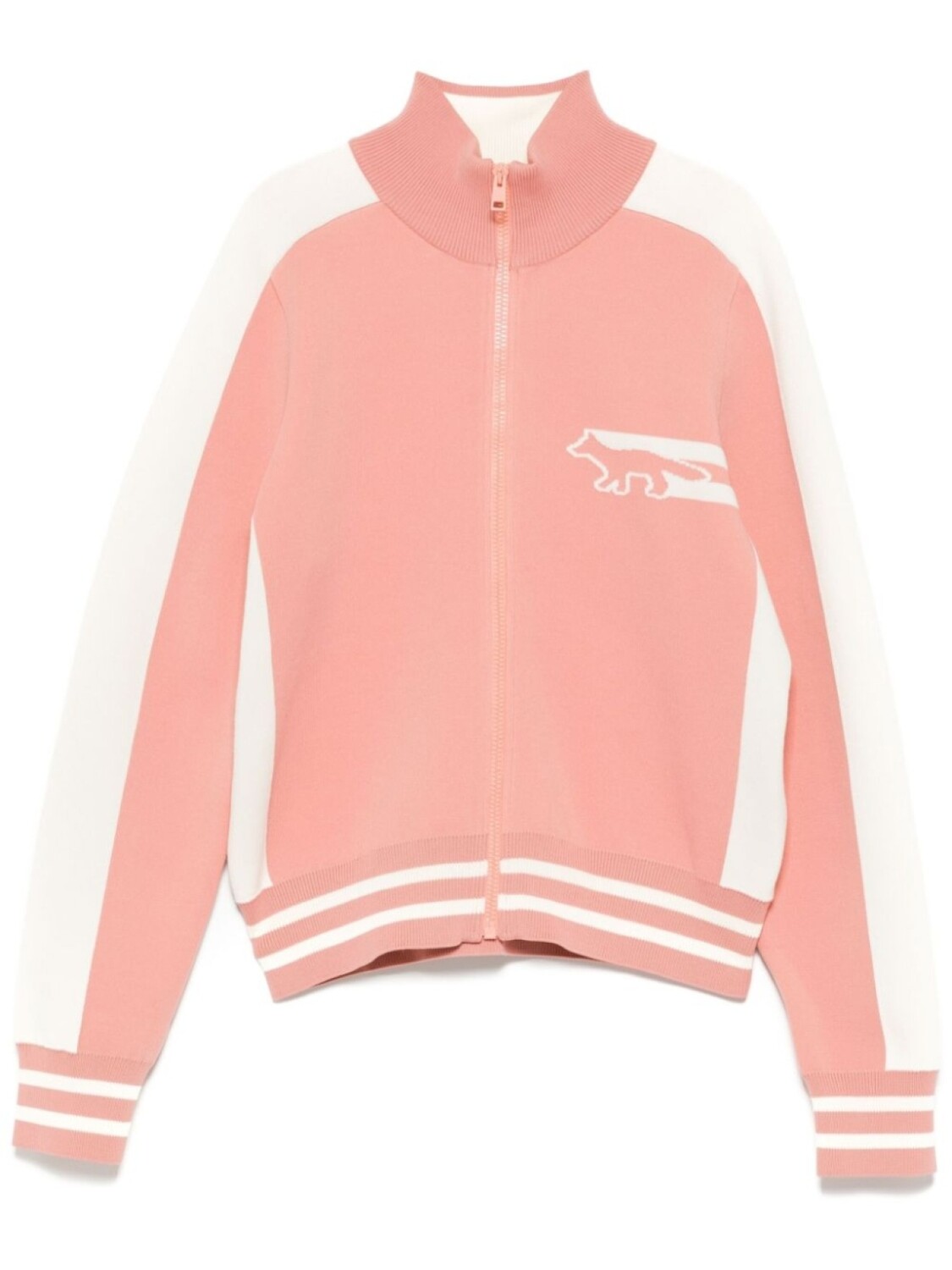 

Кардиган на молнии из лисьего меха Maison Kitsuné, розовый