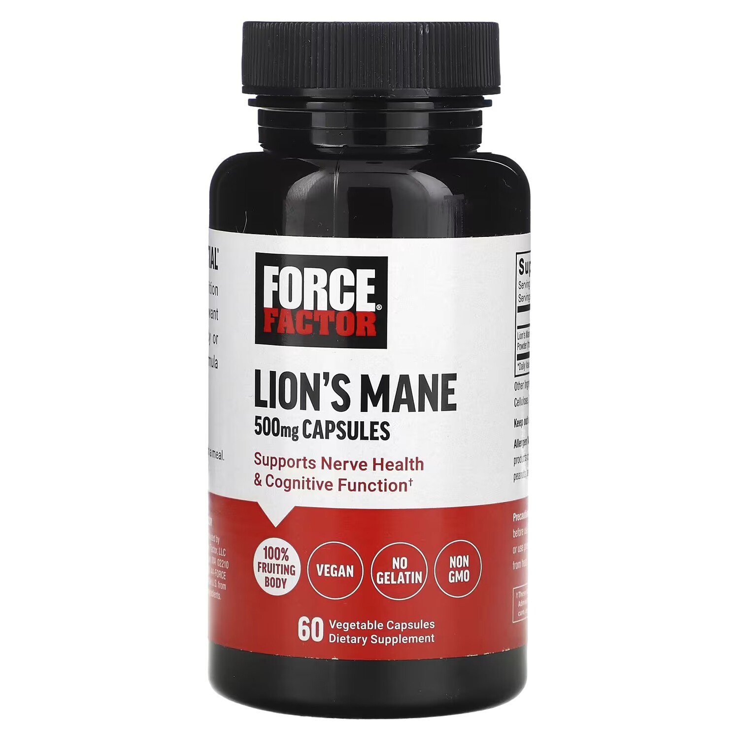 

Force Factor Lion's Mane 500 мг 60 растительных капсул