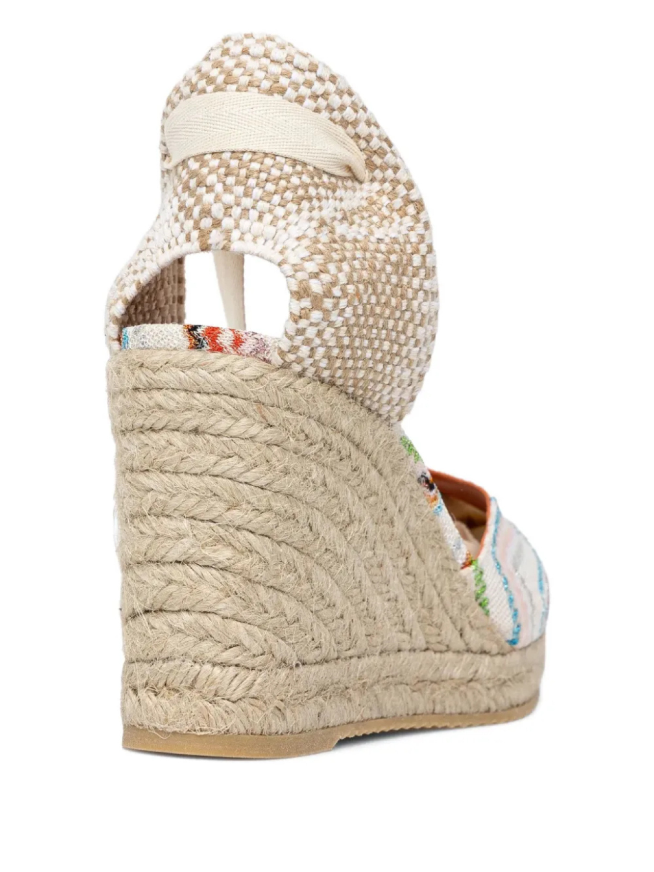 Вышитые босоножки на танкетке Carina Missoni, нейтральный — фото 3