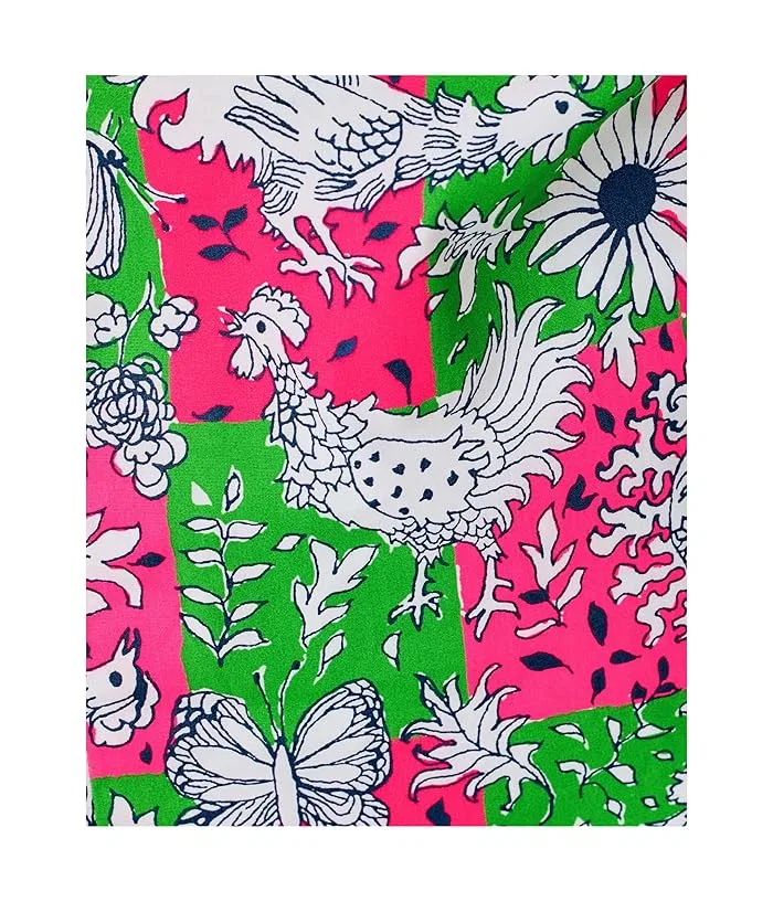 Платье с кружевом Little Lilly Classic Lilly Pulitzer Kids, Cherry Blossom Pink Lil Chicken Check — фото 3