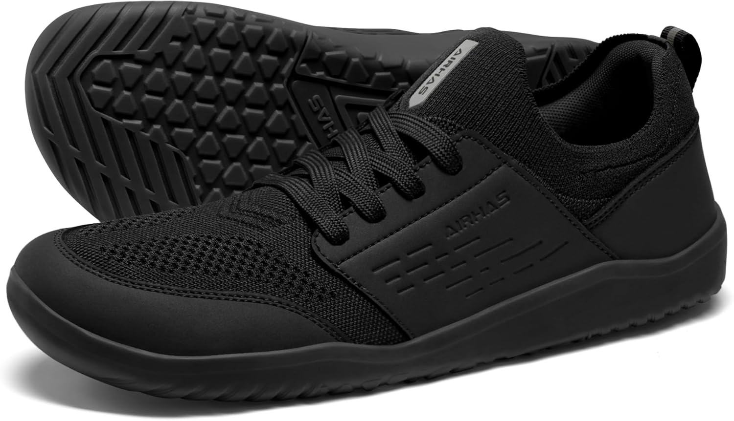 

Мужские босоножки с широкой носковой частью для тренировок в зале, кроссовки для мужчин с нулевым уклоном для кросс-тренинга Airhas, черный