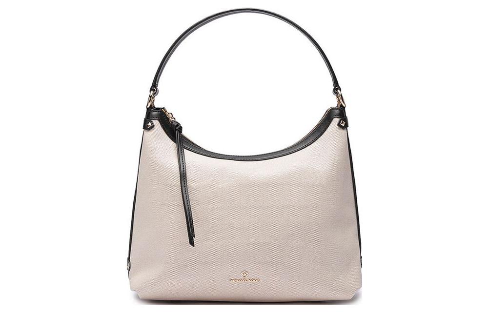 

MICHAEL KORS Сумка через плечо Maeve Fabric, сумка-шоппер, сумка-шоппер, сумка на плечо, большая женская сумка бежево-черного цвета