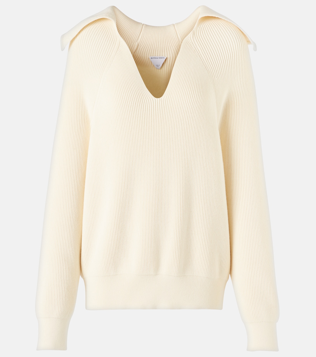 

Хлопковый свитер Bottega Veneta, Chalk