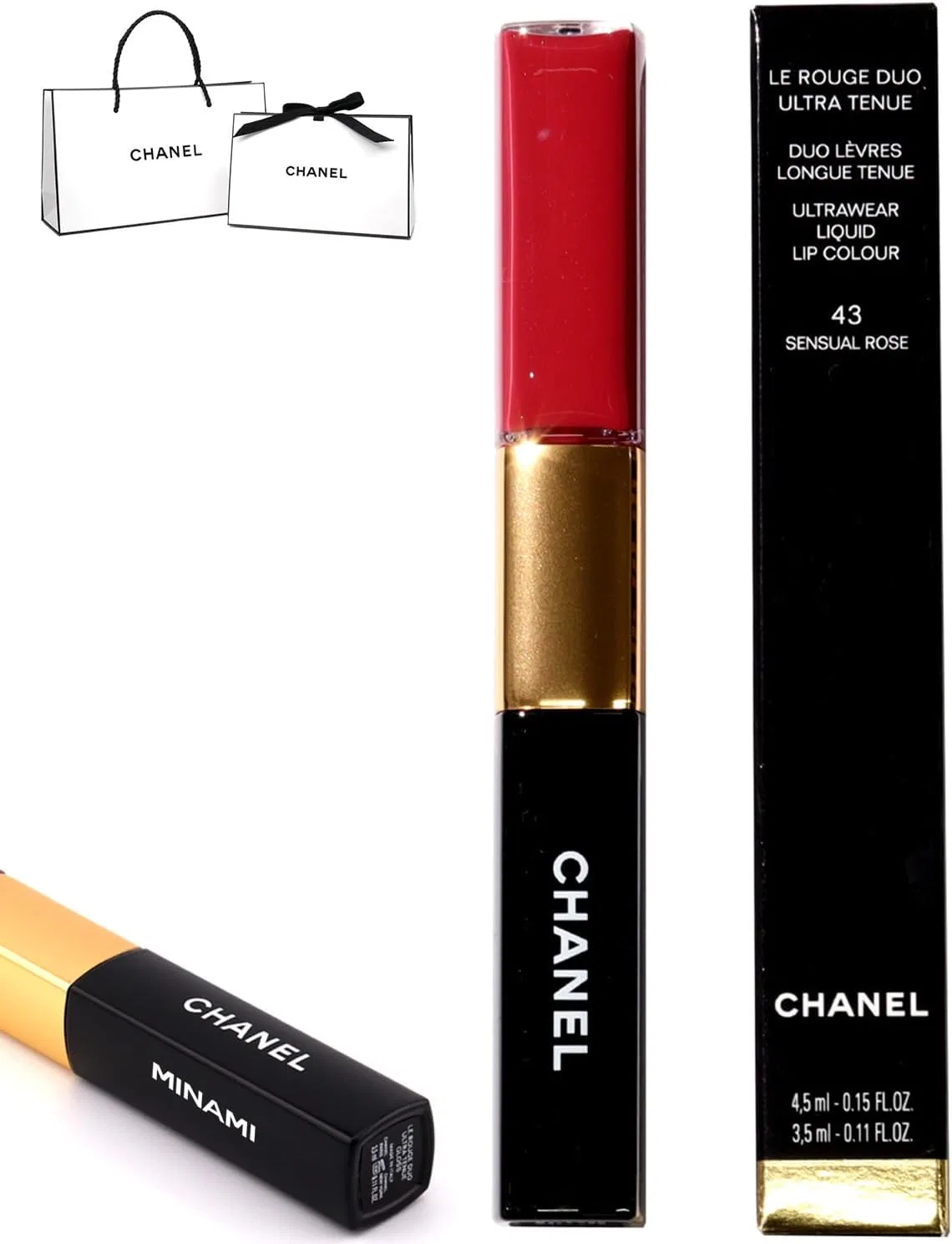 Жидкая губная помада CHANEL Le Rouge Duo Ultra Tint, оттенок 43 Sensual Rose
