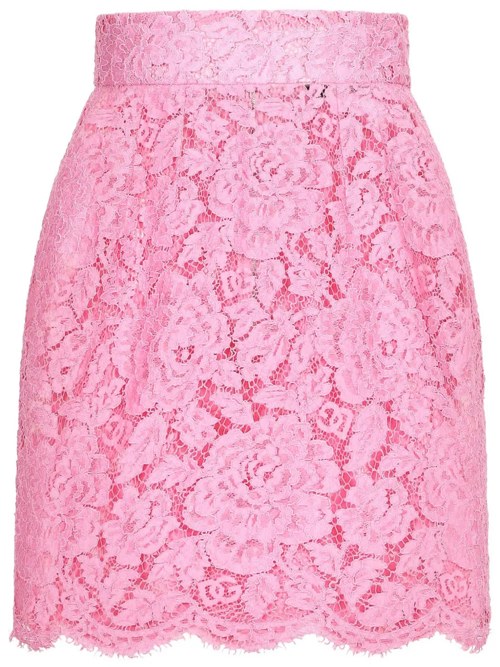 

Кружевная юбка мини DOLCE & GABBANA, розовый