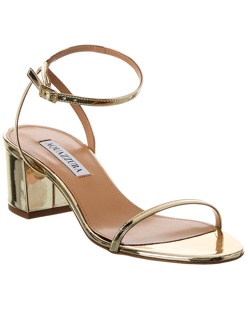 Виниловые туфли Aquazzura Deneuve Bow 50, желтый