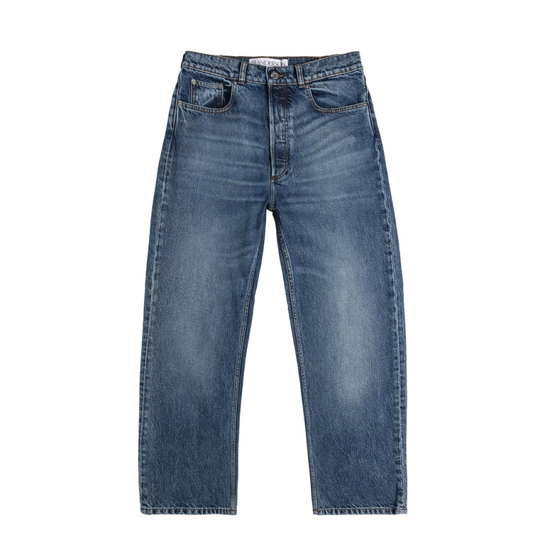 

Джинсы Cropped Straight Leg Jeans Jw Anderson, синий