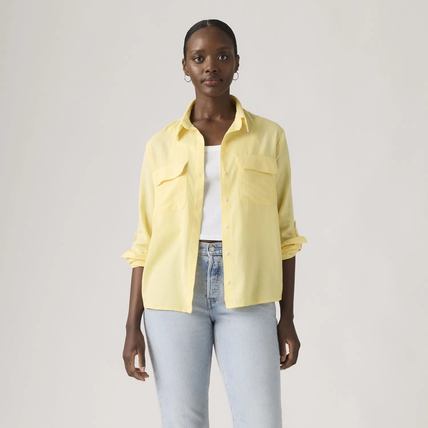 Рубашка из льна Elaine Utility Levi's, Yellow — фото 3