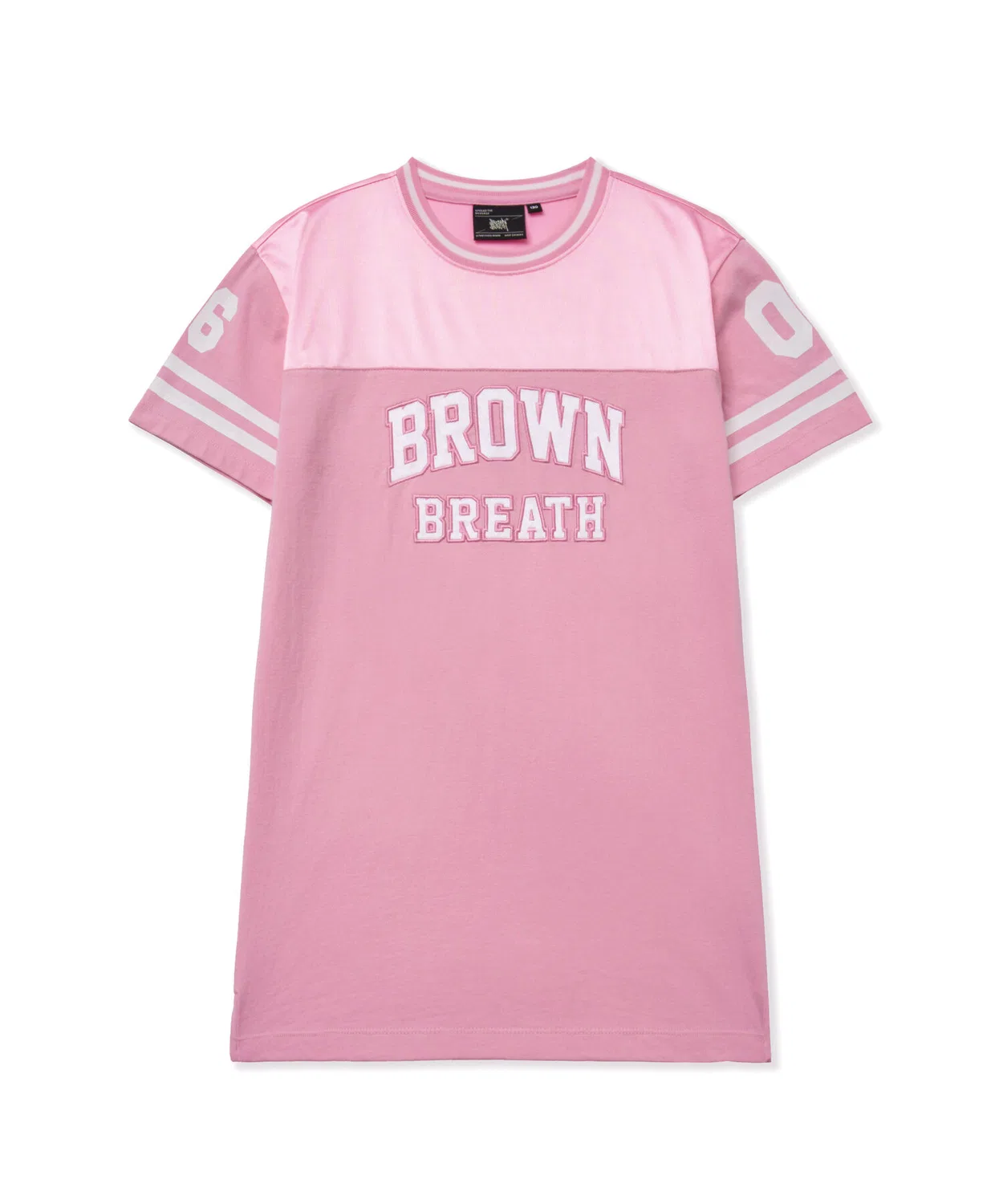 Детское атласное платье-блок розового цвета от Brownbreath Kids — фото 2
