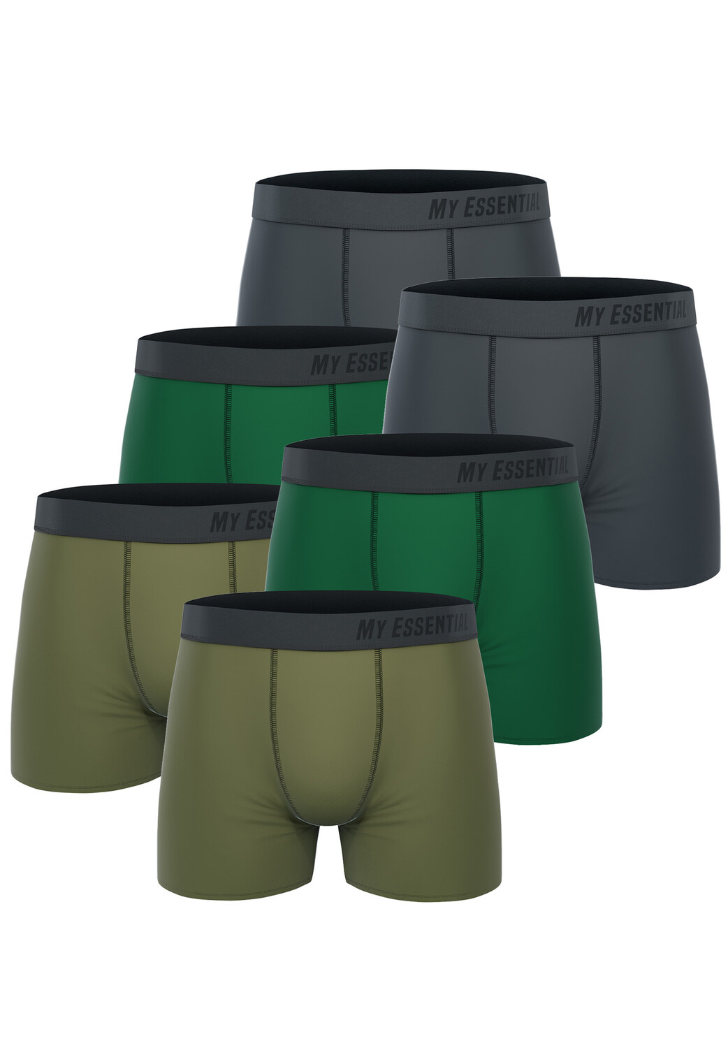 

Боксеры Unbekannt Boxershorts My Essential 6 Pack Boxers Cotton Bio, зеленый
