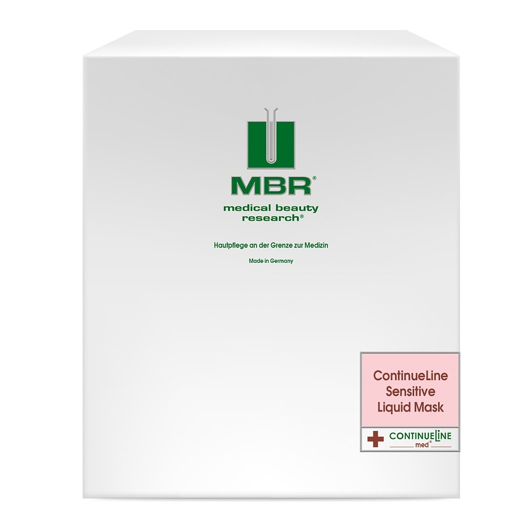 Маска для лица continueline med sensitive liquid maskvpe 8 x 20ml vliesmaske im sachet Mbr Medical Beauty Research, объем 20 мл — фото 2