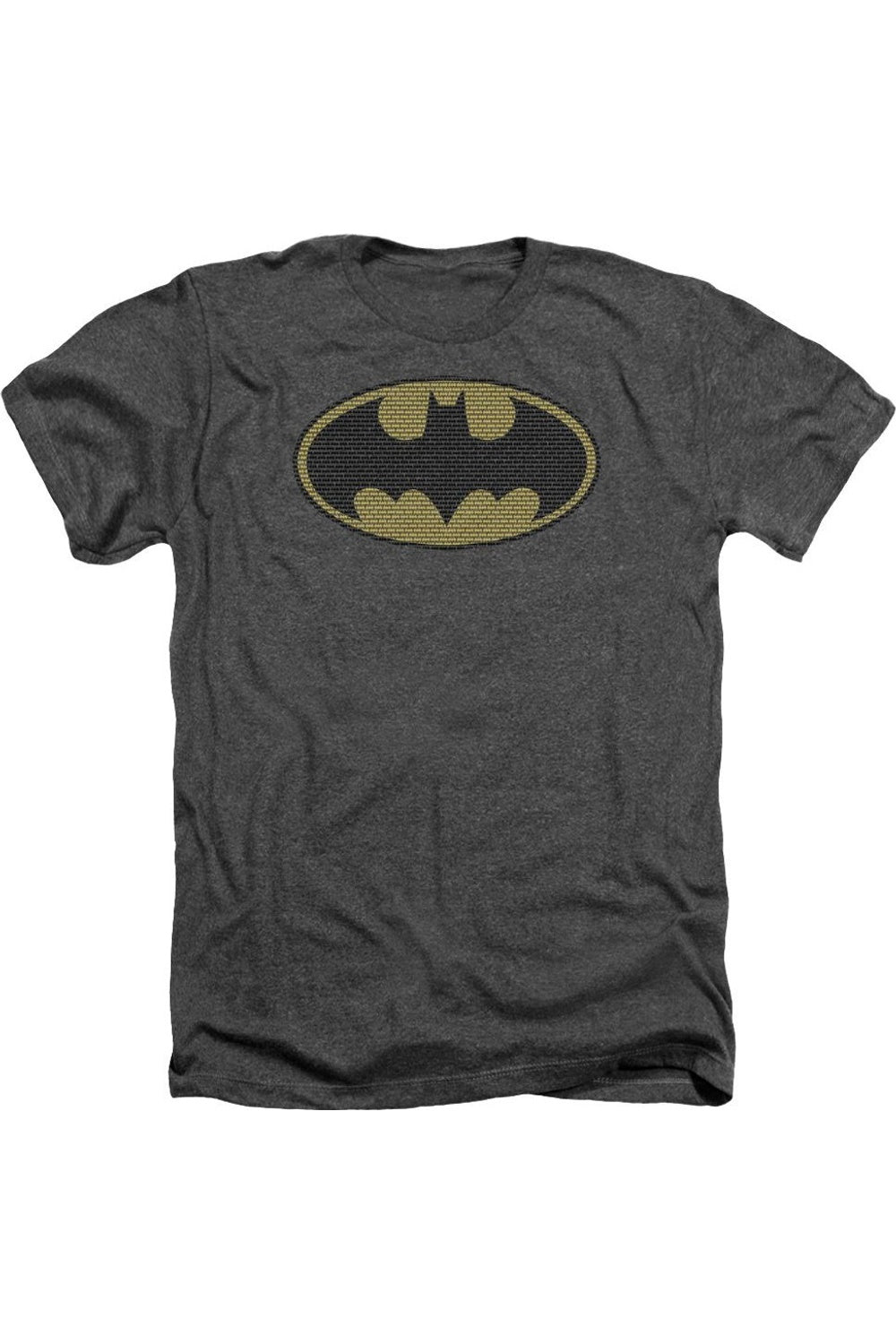 

Футболка/футболка для взрослых с маленькими логотипами Batman Heather Gildan, цвет charcoal