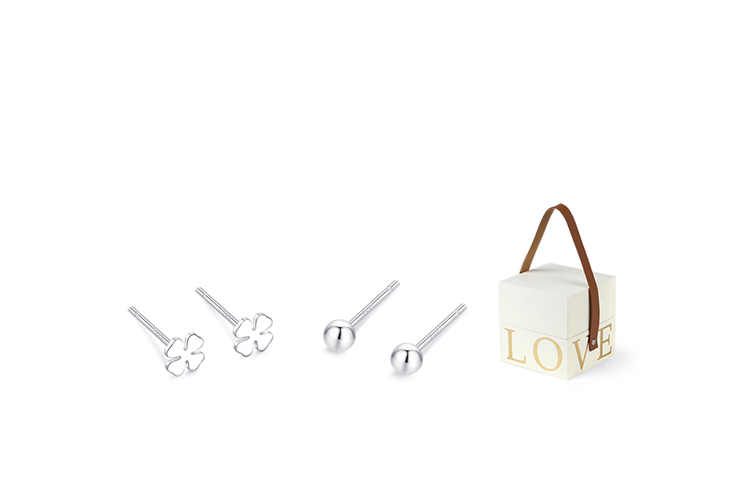 

MISS TOOYA Серьги-гвоздики из стерлингового серебра для женщин