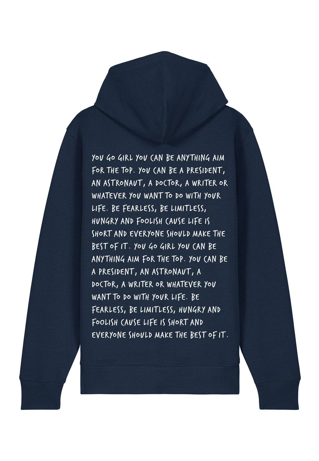 

Толстовка на молнии YOU GO GIRL BACK PRINT Mira Paris, темно-синий