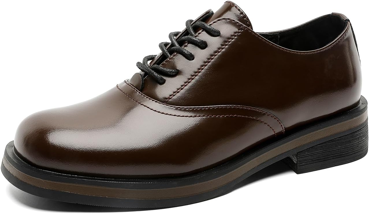 

Мужские высококачественные кожаные туфли с квадратным носком для повседневной деловой носки Tgrnfhkpyy, коричневый