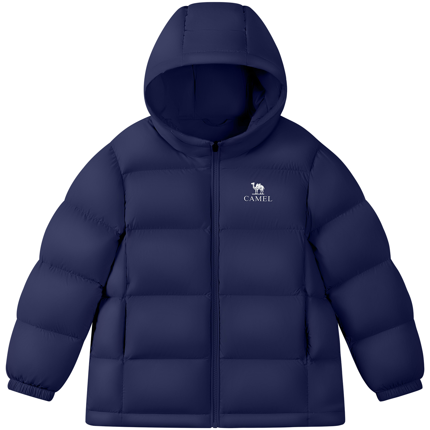 

Детская пуховая куртка с капюшоном утепленная CAMEL, mustard синий