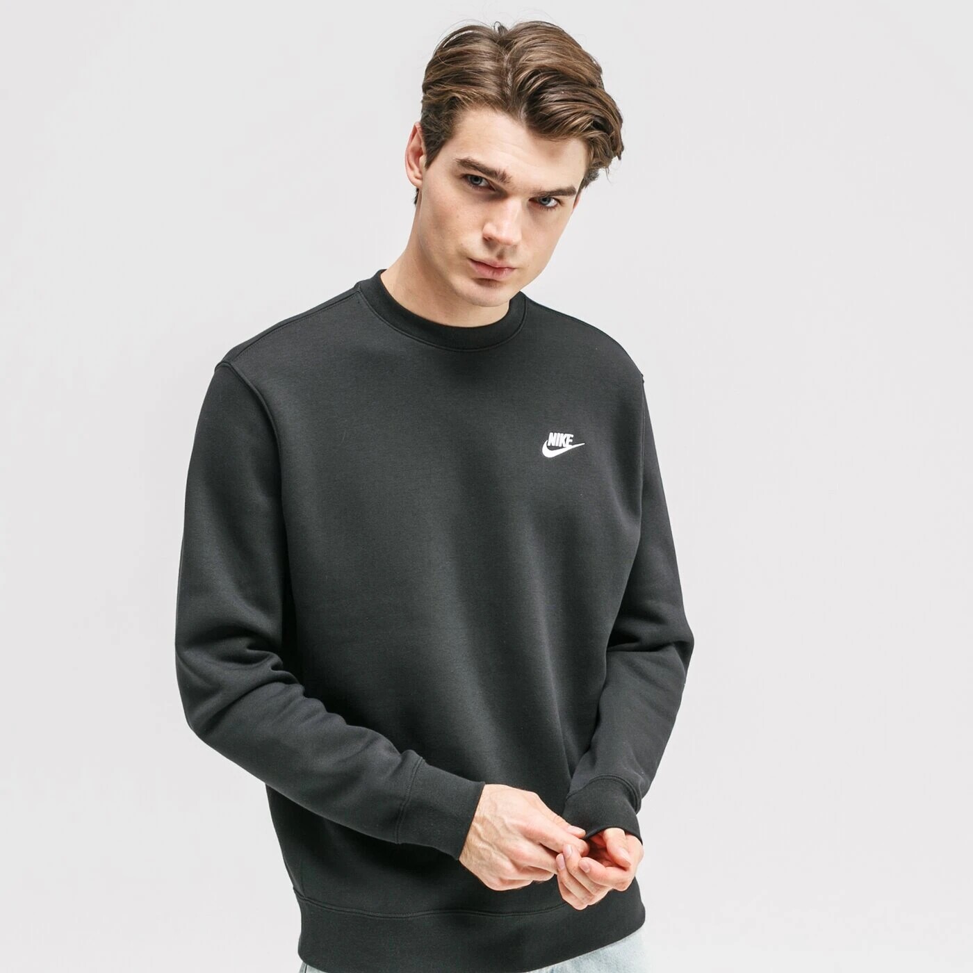 Толстовка флисовая Nike SportWear Club, черный — фото 3