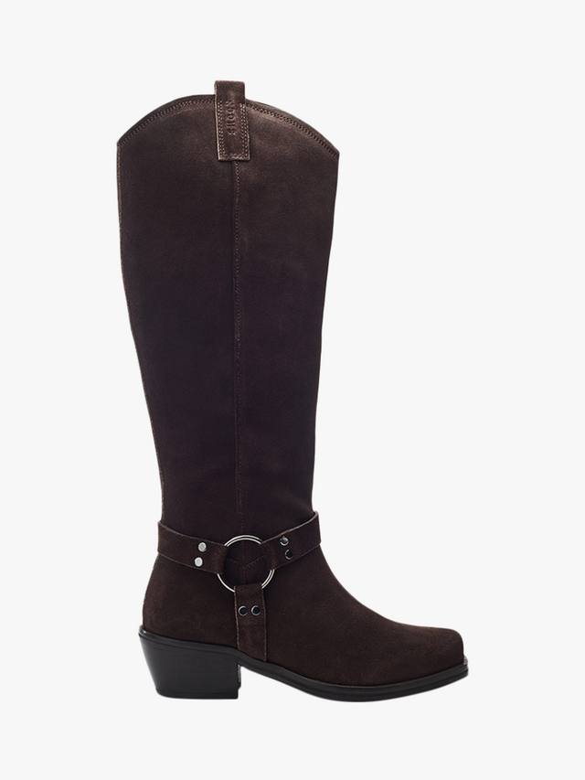 Ботинки Shoon Gallant до колена из замши Moda in Pelle, Dark Brown