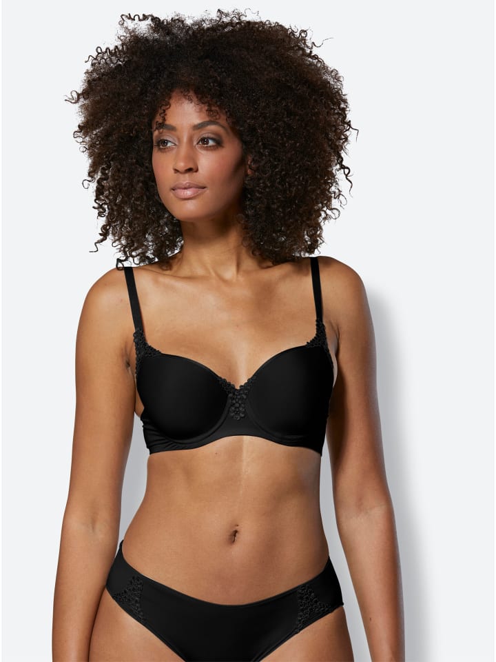 

Черный бюстгальтер-футболка на косточках Viania