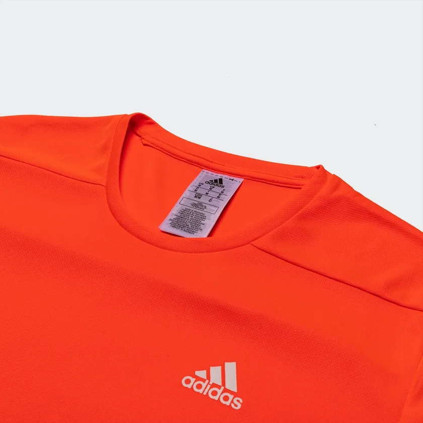 Adidas Футболка с принтом Outlets мужская флуоресцентно-красная — фото 3