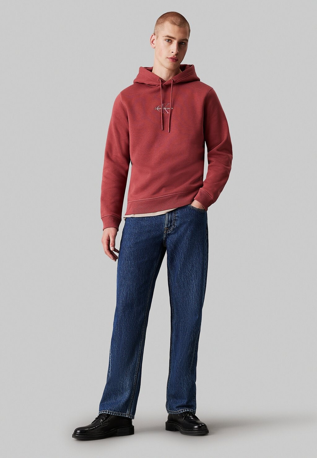 

Толстовка с капюшоном MONOGRAM Calvin Klein, светло-красный