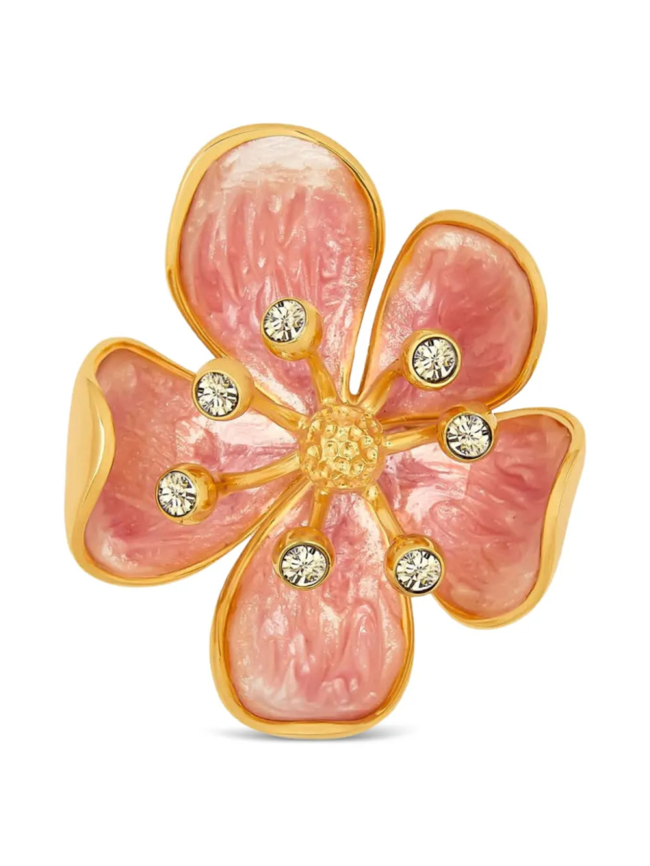 

Oscar de la Renta брошь Cherry Blossom, золотой