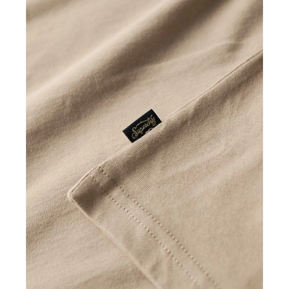Футболка с коротким рукавом Superdry Essential Logo Fitted, бежевый — фото 3