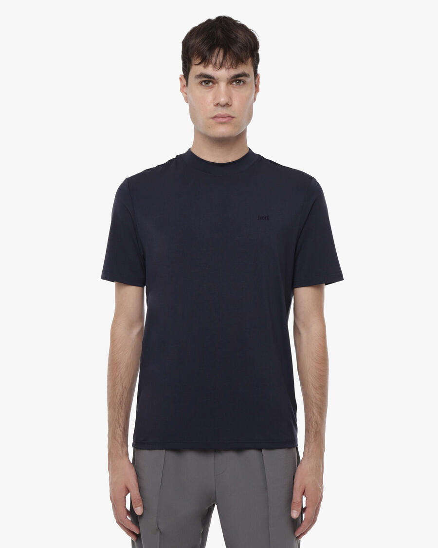 

JAKED Мужская темно-синяя синтетическая футболка для фитнеса