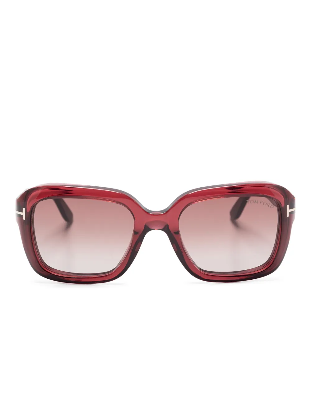 

Солнцезащитные очки в прямоугольной оправе TOM FORD Eyewear, красный