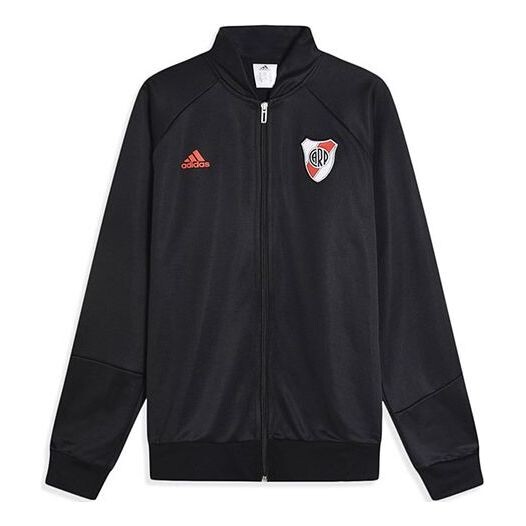 

Куртка football club casual stand collar sports jacket black Adidas, черный