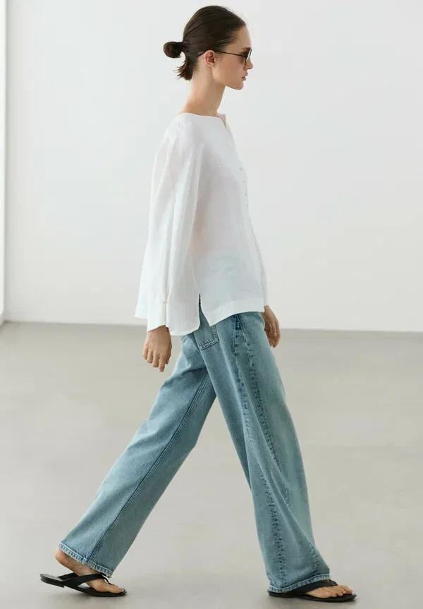 Блуза Massimo Dutti, белый — фото 4