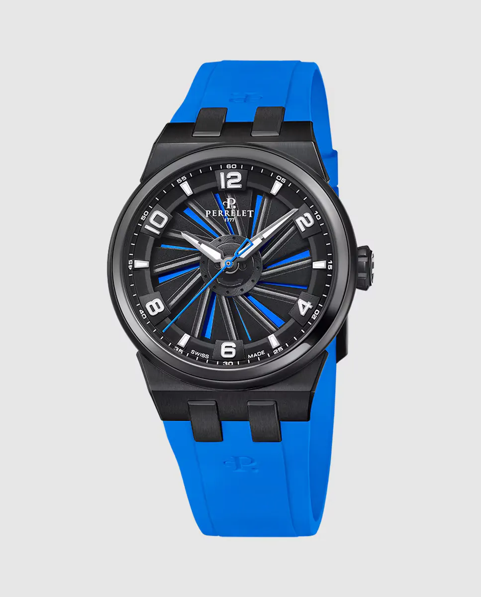 

Мужские часы A4067/2 Turbine Titanium Blue Rubber Perrelet, синий