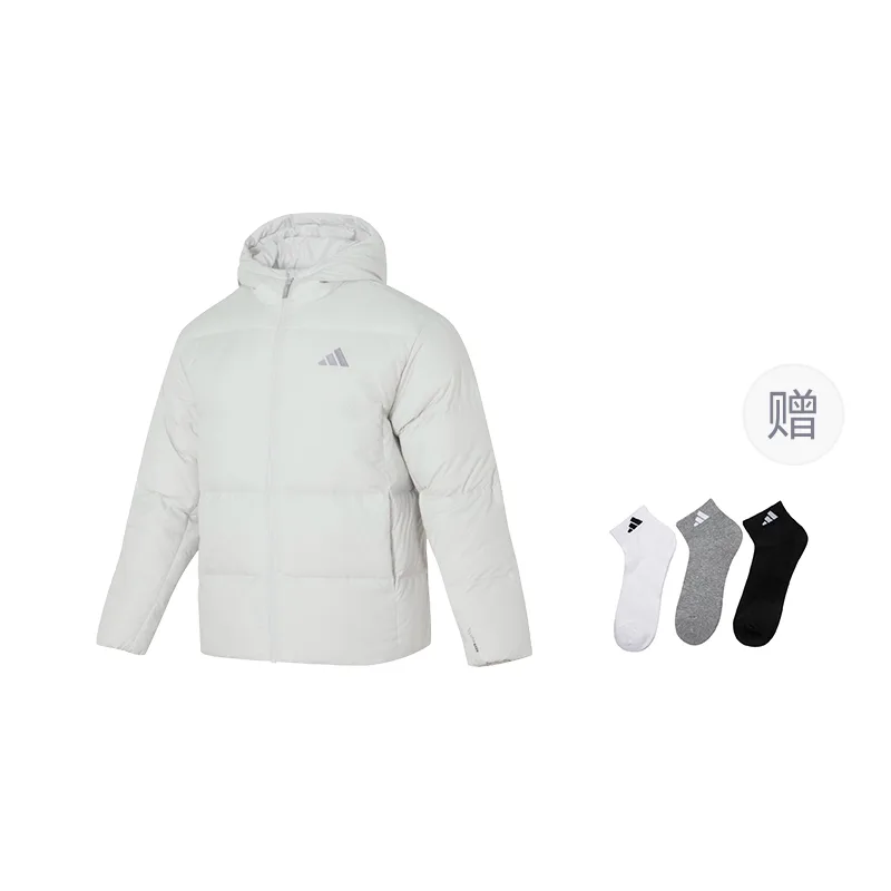 Куртка мужская CLIMAWARM Down Adidas, track серый (comes with adidas socks 1 pack)