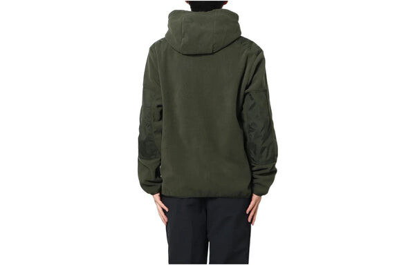 Куртка Men's Nike Sportswear Style Essentials+ Logo Embroidered Suede Hooded Solid Color Jacket Green, мультиколор — фото 2