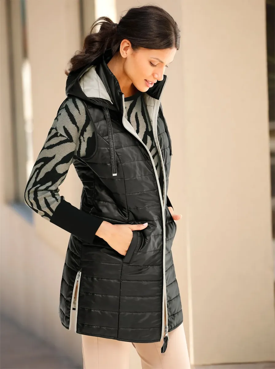

Длинный жилет Classic Basics, черный