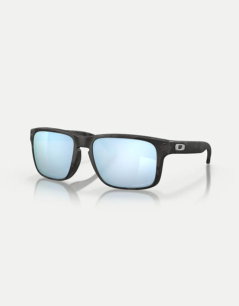 

Солнцезащитные очки Oakley Holbrook с квадратными поляризационными линзами и синими зеркальными линзами в матово-черном камуфляжном цвете