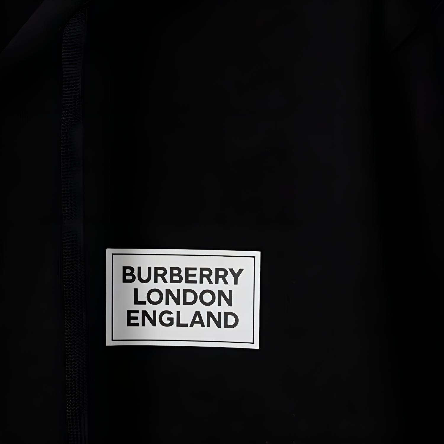 Худи Hove Burberry с принтом логотипа и молнией, черный — фото 4